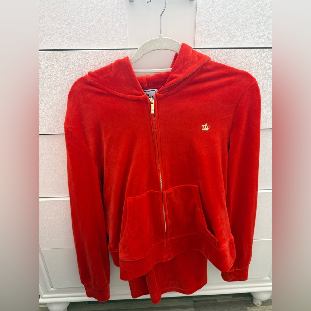 Juicy Couture Velour Red Hoodie. (PANTS SOLD SEPARATELY)